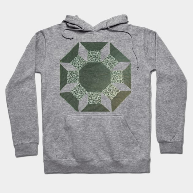 Quilt Pattern Castle in Green Hoodie by BKMuir